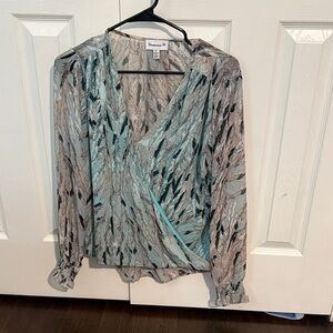 Veronica M Women's Printed Wrap Top